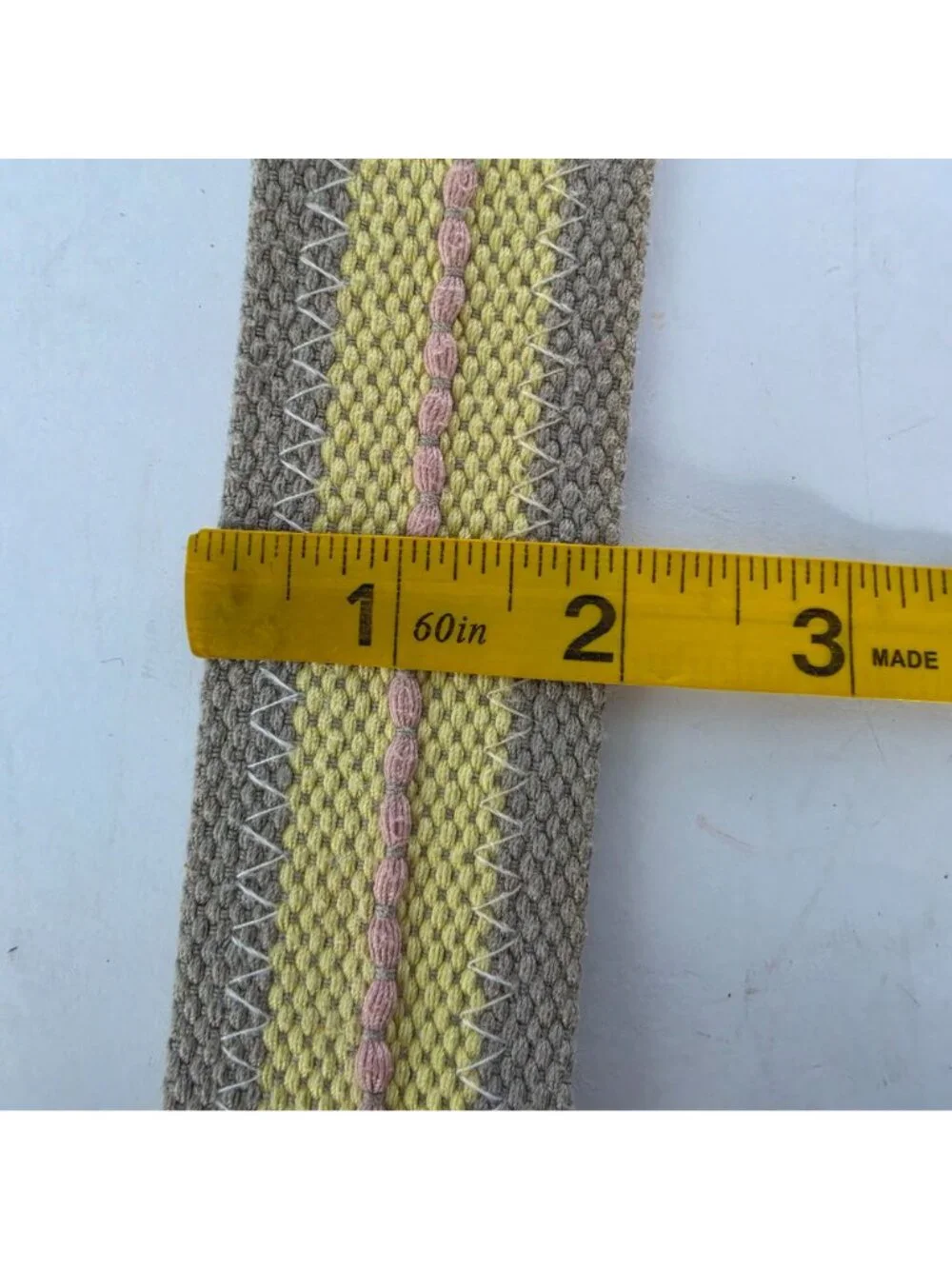 EDC by Esprit Belt Size 10 Striped Canvas Web Belt Y2K Pastel Grommet Buckle